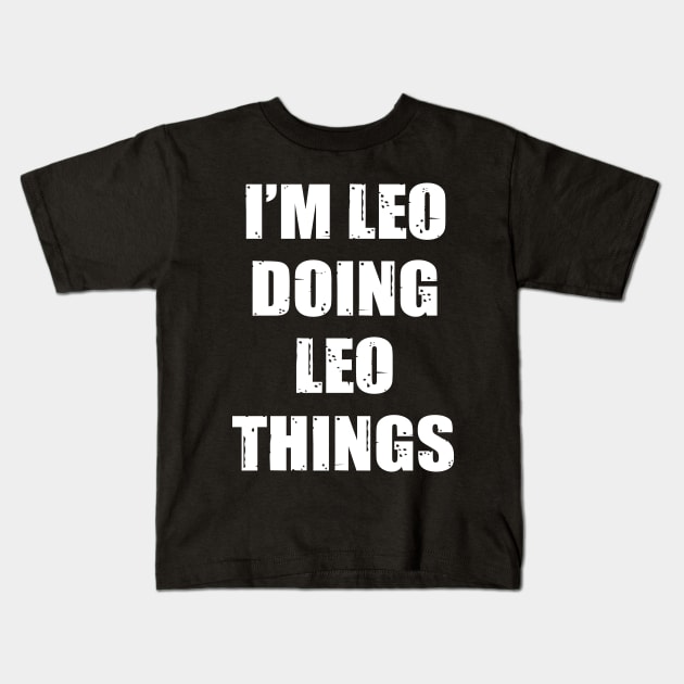 Leo Kids T-Shirt by family.d